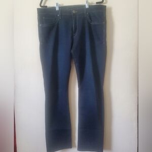 34 Heritage COURAGE Mid Rise Sraight Black Jeans Sz 35 X 32